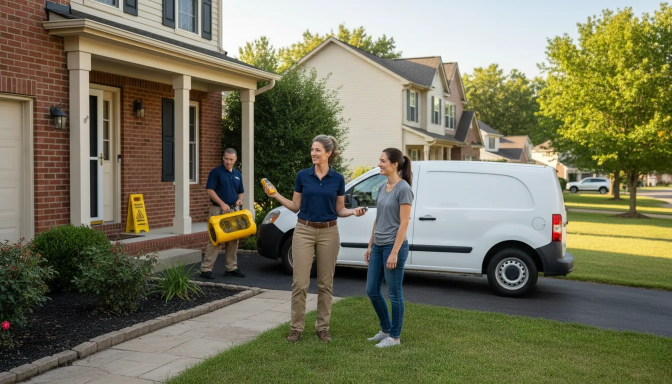 Residential water damage restoration in New Castle, PA